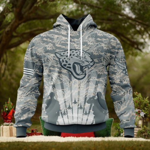NFL Jacksonville Jaguars Custom Name Number Honor US Air Force Veterans Pullover Hoodie