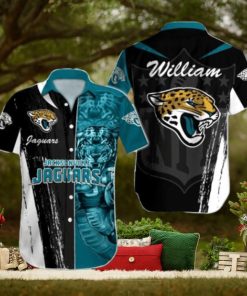 NFL Jacksonville Jaguars Custom Name Special Half Tone Mascot Hawaiian Shirt