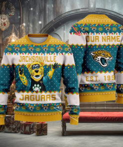 NFL Jacksonville Jaguars Cute Mascot Custom Ugly Christmas Sweater