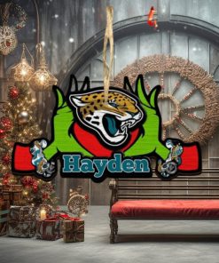 NFL Jacksonville Jaguars Grinch Christmas Ornament Personalized Your Name 2023 Christmas Tree