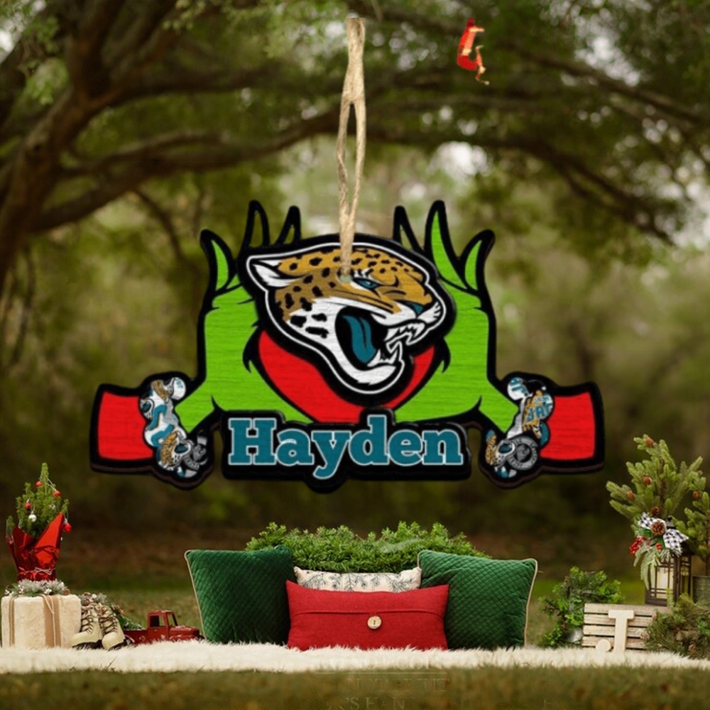 NFL Jacksonville Jaguars Grinch Christmas Ornament Personalized Your Name 2023 Christmas Tree NFL Jacksonville Jaguars Grinch Christmas Ornament Personalized Your Name 2023 Christmas Tree