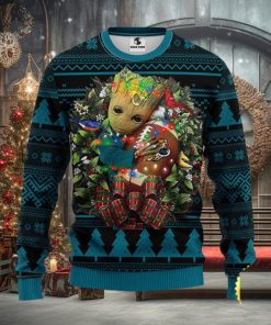 NFL Jacksonville Jaguars Groot Hug Christmas Ugly Sweater