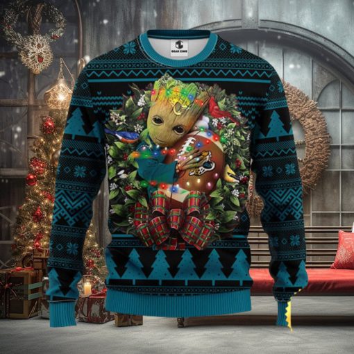 NFL Jacksonville Jaguars Groot Hug Christmas Ugly Sweater