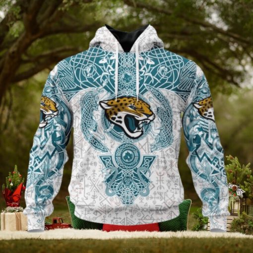 NFL Jacksonville Jaguars Norse Viking Symbols 3D Hoodie