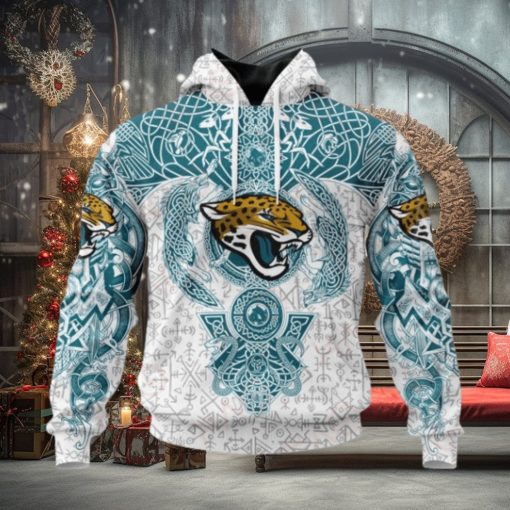 NFL Jacksonville Jaguars Norse Viking Symbols 3D Hoodie