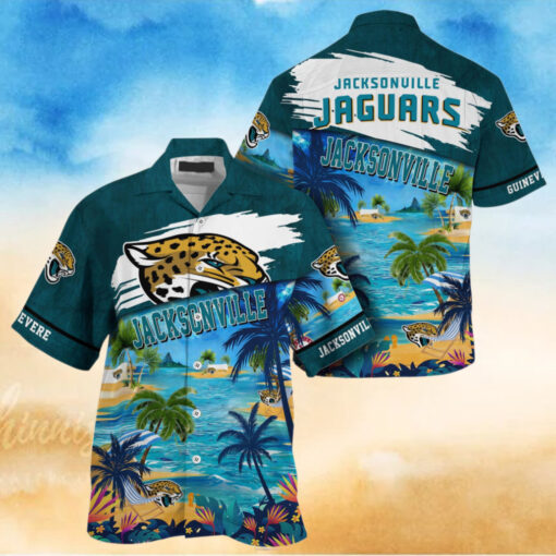 NFL Jacksonville Jaguars Palm Tree Hot Summer Hawaiian Shirt Gifts Sport Fans
