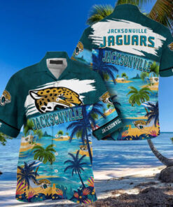 NFL Jacksonville Jaguars Palm Tree Hot Summer Hawaiian Shirt Gifts Sport Fans