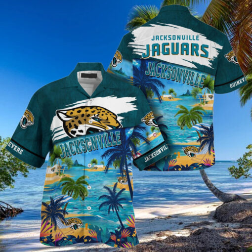 NFL Jacksonville Jaguars Palm Tree Hot Summer Hawaiian Shirt Gifts Sport Fans
