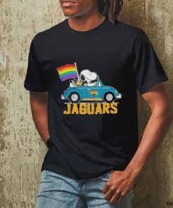 NFL Jacksonville Jaguars Snoopy Peanuts LGBT Flag T Shirt