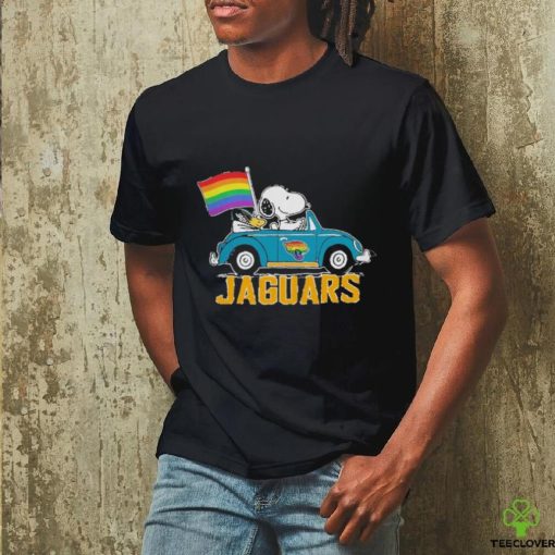 NFL Jacksonville Jaguars Snoopy Peanuts LGBT Flag T Shirt