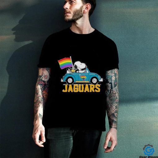 NFL Jacksonville Jaguars Snoopy Peanuts LGBT Flag T Shirt