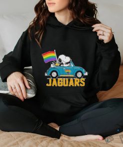 NFL Jacksonville Jaguars Snoopy Peanuts LGBT Flag T Shirt