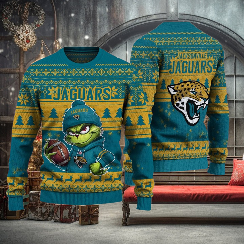 NFL Jacksonville Jaguars The Grinch Ugly Christmas Sweater NFL Jacksonville Jaguars The Grinch Ugly Christmas Sweater