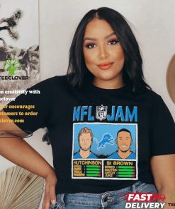 NFL Jam Aidan Hutchinson & Amon Ra St. Brown Detroit Lions Shirt