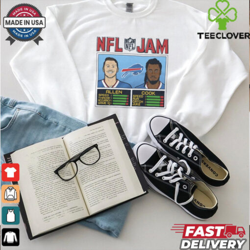 NFL Jam Buffalo Bills Allen And Cook t hoodie, sweater, longsleeve, shirt v-neck, t-shirt