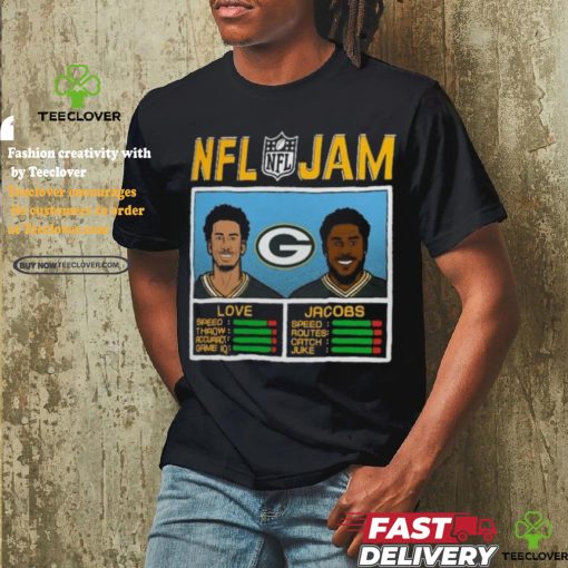 NFL Jam Jordan Love And Josh Jacobs Green Bay Packers Shirt