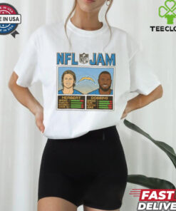 NFL Jam Los Angeles Chargers Herbert And Dobbins 2024 t hoodie, sweater, longsleeve, shirt v-neck, t-shirt