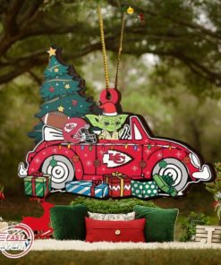 NFL Kansas City Chiefs And Baby Yoda Christmas Ornament 2023 Christmas Tree Decorations