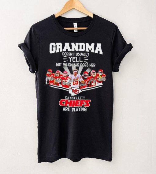 NFL Kansas City Chiefs Grandma Doesn’t Usually Yell But When She Does Her signature hoodie, sweater, longsleeve, shirt v-neck, t-shirt