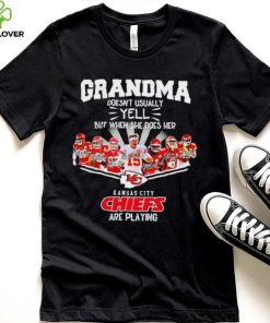 NFL Kansas City Chiefs Grandma Doesn’t Usually Yell But When She Does Her signature hoodie, sweater, longsleeve, shirt v-neck, t-shirt