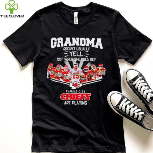 NFL Kansas City Chiefs Grandma Doesn’t Usually Yell But When She Does Her signature hoodie, sweater, longsleeve, shirt v-neck, t-shirt