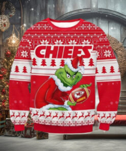 NFL Kansas City Chiefs Grinch AOP Ugly Christmas Sweater