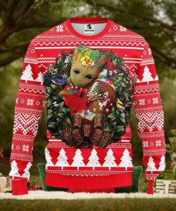 NFL Kansas City Chiefs Groot Hug Christmas Ugly Sweater