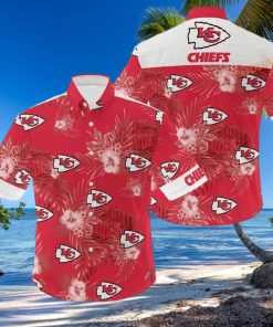 NFL Kansas City Chiefs Hawaiian Shirt Hibiscus Flower Pattern Beach Gift