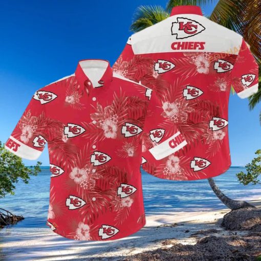 NFL Kansas City Chiefs Hawaiian Shirt Hibiscus Flower Pattern Beach Gift