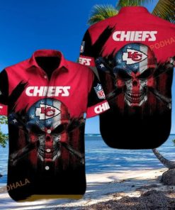 NFL Kansas City Chiefs Hawaiian Shirt Horror Skull