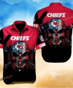 NFL Kansas City Chiefs Hawaiian Shirt Horror Skull