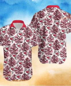 NFL Kansas City Chiefs Hawaiian Shirt Leaf Logo Pattern Summer Beach Gift