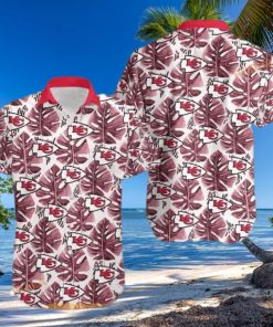 NFL Kansas City Chiefs Hawaiian Shirt Leaf Logo Pattern Summer Beach Gift