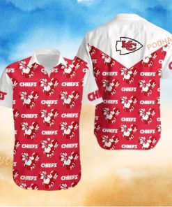 NFL Kansas City Chiefs Hawaiian Shirt Mickey and Flowers