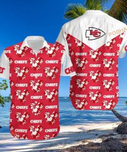 NFL Kansas City Chiefs Hawaiian Shirt Mickey and Flowers