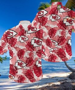 NFL Kansas City Chiefs Hawaiian Shirt Palm Leaves Pattern Aloha Shirt