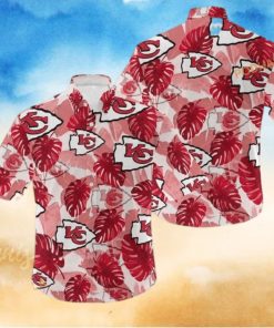 NFL Kansas City Chiefs Hawaiian Shirt Palm Leaves Pattern Aloha Shirt
