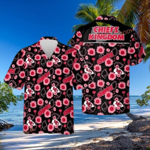 NFL Kansas City Chiefs Hawaiian Shirt Sunflower Pattern Gift For Beach Trip