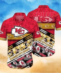 NFL Kansas City Chiefs Hawaiian Shirt Tropical Palm Leaves