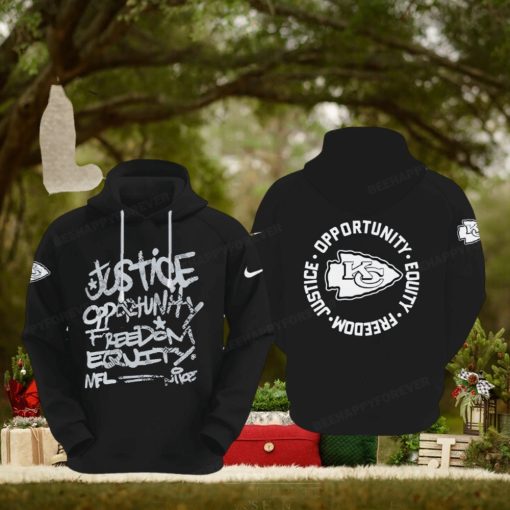 NFL Kansas City Chiefs Justice Opportunity Equity Freedom Hoodie