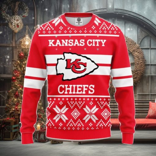 NFL Kansas City Chiefs Limited Edition All Over Print 3D Sweater Xmas Christmas Gift