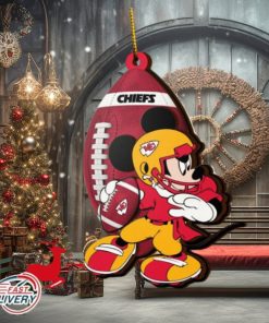 NFL Kansas City Chiefs Mickey Mouse Christmas Ornament 2023 Christmas Tree Decorations