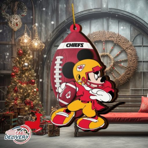 NFL Kansas City Chiefs Mickey Mouse Christmas Ornament 2023 Christmas Tree Decorations