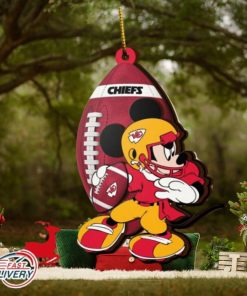 NFL Kansas City Chiefs Mickey Mouse Christmas Ornament 2023 Christmas Tree Decorations