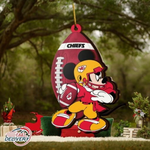 NFL Kansas City Chiefs Mickey Mouse Christmas Ornament 2023 Christmas Tree Decorations