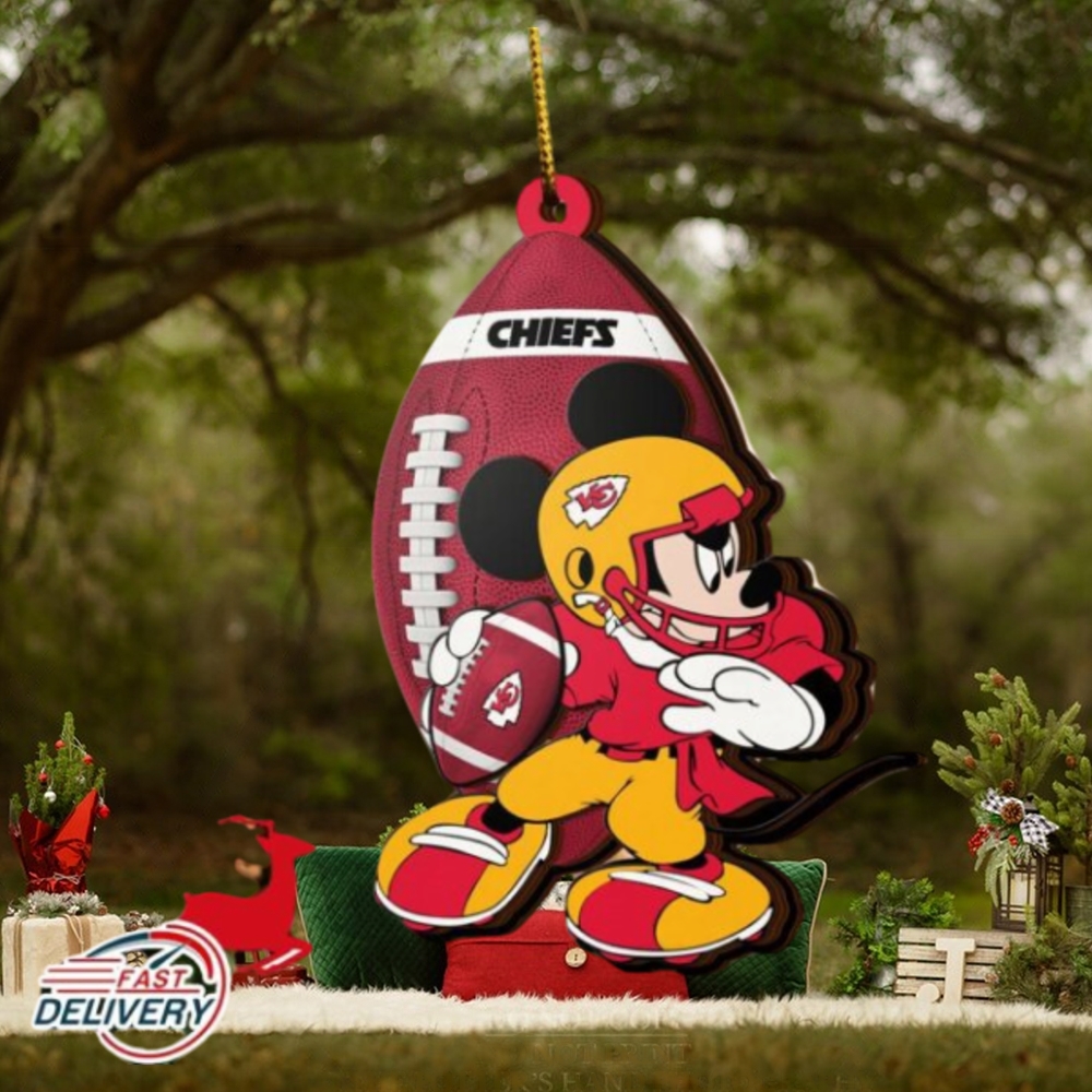 NFL Kansas City Chiefs Mickey Mouse Christmas Ornament 2023 Christmas Tree Decorations NFL Kansas City Chiefs Mickey Mouse Christmas Ornament 2023 Christmas Tree Decorations