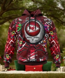 NFL Kansas City Chiefs Mix Grateful Dead, Personalized Name & Number Specialized Concepts Kits 3D Hoodie