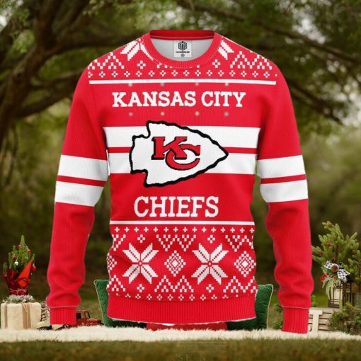 NFL Kansas City Chiefs New Season Weave Knitted Christmas 3D Sweater
