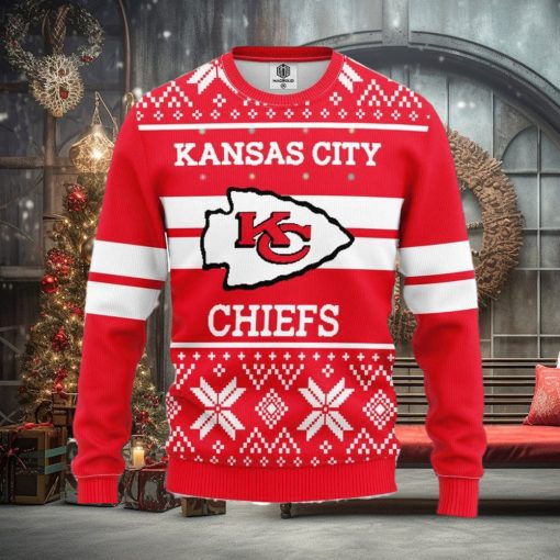 NFL Kansas City Chiefs New Season Weave Knitted Christmas 3D Sweater