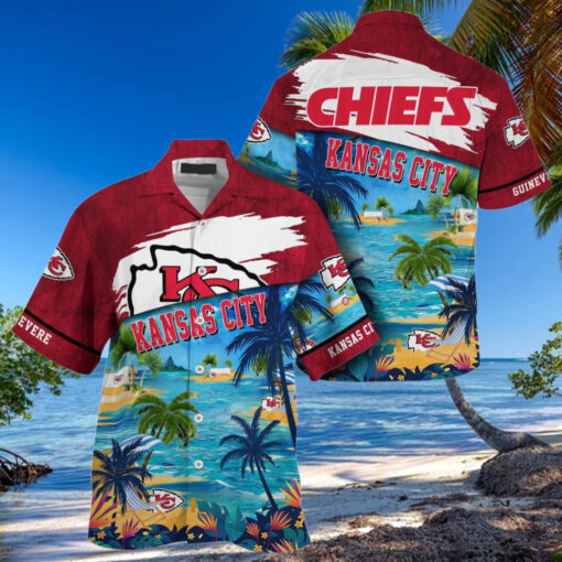 NFL Kansas City Chiefs Palm Tree Hot Summer Hawaiian Shirt Gifts Sport Fans